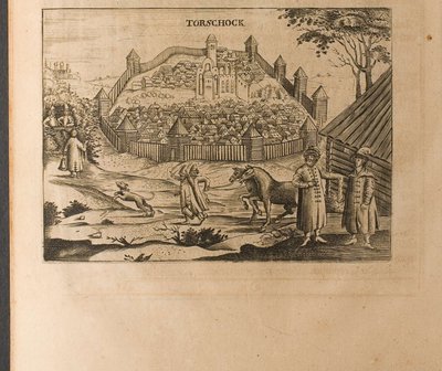 Torzhok Illustration de Voyages au Grand-Duc de Moscovie et au Roi de Perse par Adam Ole - Christian Lorenzen Rothgiesser