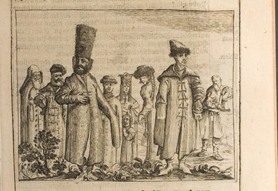 Costume traditionnel des Moscovites, illustration de Voyages au Grand-Duc de Moscovie et au Roi - Christian Lorenzen Rothgiesser