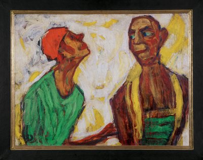 Une conversation de clowns (détrempe et huile sur toile) - Christian Rohlfs