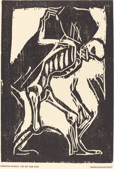 La Mort avec un Cercueil, vers 1917 - Christian Rohlfs