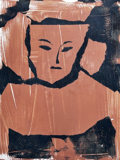 Visage abstrait serein - Christina Misuro