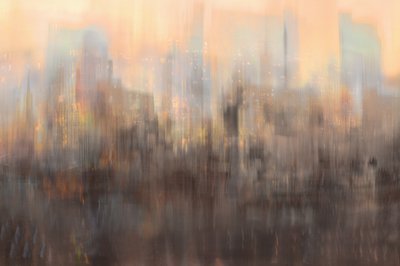 Paysage urbain abstrait au coucher du soleil - Christina Sillen