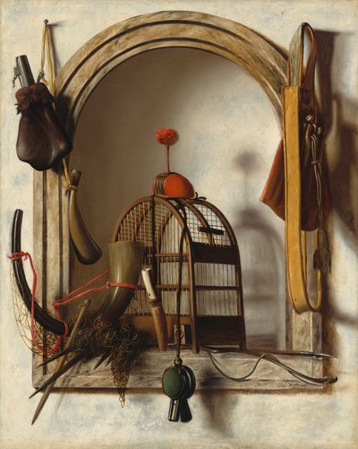 Niche avec équipement de fauconnerie - Christoffel Pierson
