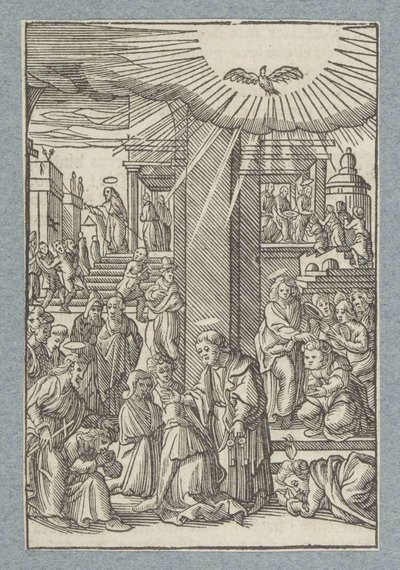 Pierre, Jean et Philippe bénissent les croyants en Samarie - Christoffel van Sichem (II)