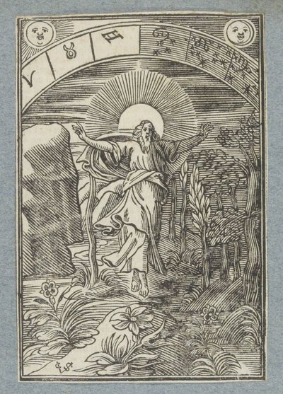 Quatrième jour de la création : création du soleil, de la lune et des étoiles - Christoffel van Sichem (II)