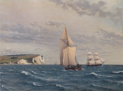 La partie sud des falaises de Møn vue de la mer. - Christoffer Wilhelm Eckersberg