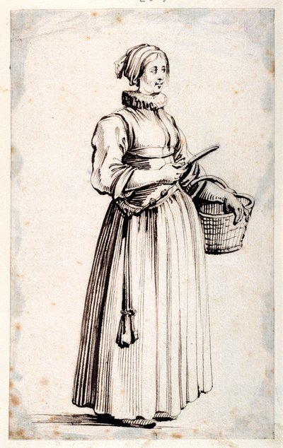 Figure avec panier et couteau - Kosma Sergejewitsch Petrow Wodkin