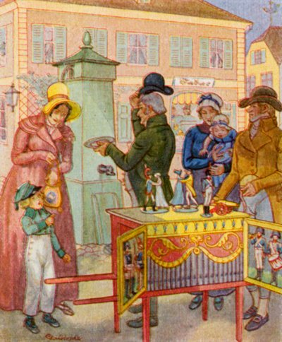 Leierkasten Mit Tanzpuppen / Orgue de Barbarie avec marionnettes dansantes - Christophe (1856 1945)