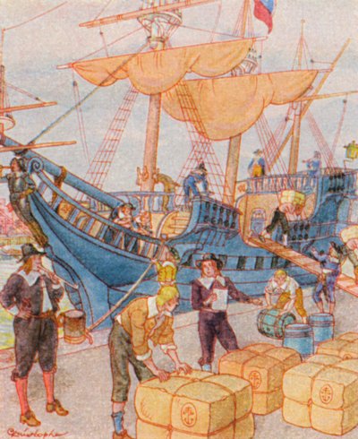 Port avec balles de tabac - Christophe (1856 1945)