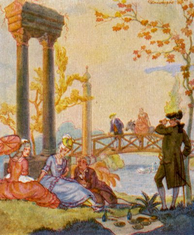 Park Mit Ruine - Christophe (1856 1945)
