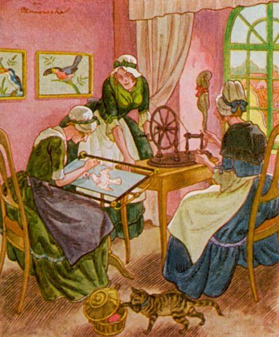 Brodeuse et fileuse - Christophe (1856 1945)