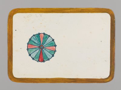 Petite carte avec chrysanthème stylisé - Christopher Grant La Farge