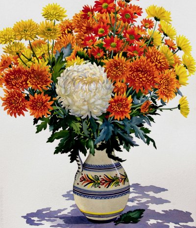 Chrysanthèmes dans un pichet à motifs, 2005 - Christopher Ryland