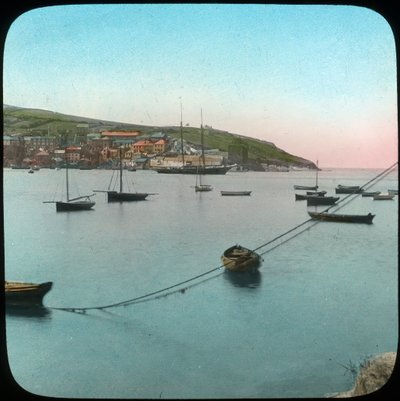 Polruan depuis Fowey, Cornouailles, fin du XIXe ou début du XXe siècle - Church Army Lantern Department
