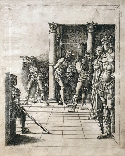 La flagellation du Christ - Circle of Andrea Mantegna