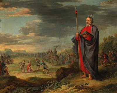 Frans Francken II (Circonférence) Évangéliste et moquerie du Christ - Circle of Frans Francken the Younger