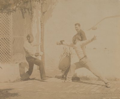 Edmund Quinn en escrime, années 1880 - Circle of Thomas Eakins.