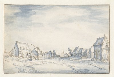 Vue de village - Claes Jansz. Visscher (II) (attributed to)