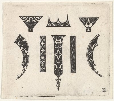 Gravure en noir avec huit motifs, ca. 1620 - Claes Jansz Visscher