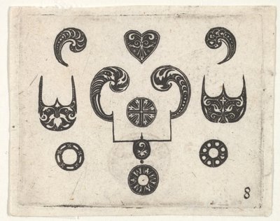 Gravure en noir avec divers motifs, vers 1620 - Claes Jansz Visscher