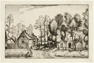 Paysage avec arbres taillés, planche dix-sept d