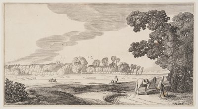 Vue de pâturages, extrait de Paysages (Playsante Lantschappen) - Claes Jansz. Visscher II