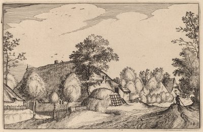 Route de village - Claes Jansz Visscher after Lucas van Doetechum after Master of the Small Landscapes after Johannes