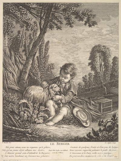 Le Berger, vers 1753 - Claude Augustin Duflos
