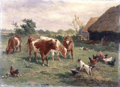 Chien dans la mangeoire - Claude Cardon