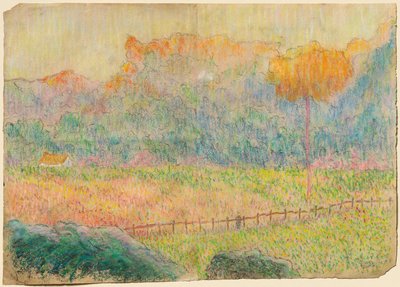 Étude pour "Paysage avec figure et maisons" - Claude Emile Schuffenecker