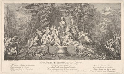 La fête de Diane, troublée par des Satyres - Claude Gillot