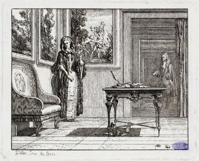 Vignettes des Fables de La Motte. Les Grillons (Livre II, fable 19) - Claude Gillot