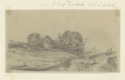 Paysage avec une meule de foin et un troupeau de moutons - Claude Henri Watelet