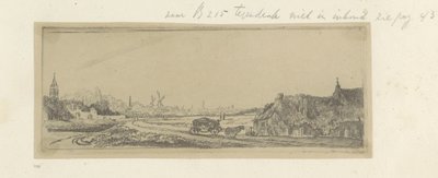 Paysage avec une calèche (Recueil de quatre-vingt-cinq estampes originales) - Claude Henri Watelet