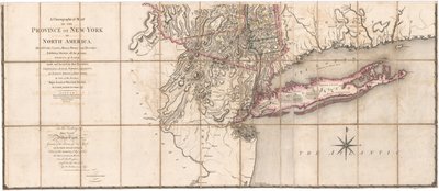 Carte chorographique de la province de New-York par Sauthier [Partie inférieure de la carte] - Claude Joseph Sauthier
