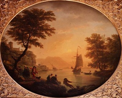Jour - Une crique rocheuse italianisante avec des pêcheurs - Claude Joseph Vernet