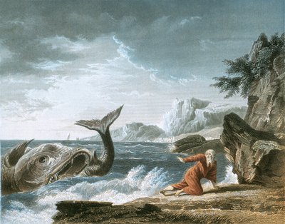 Jonas vomi par la baleine sur la terre ferme - Claude Joseph Vernet