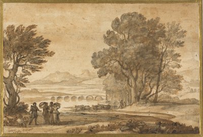 Paysage de rivière boisée avec Jacob, Laban et ses filles - Claude Lorrain