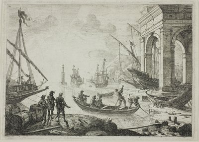 Scène de port avec un phare - Claude Lorrain