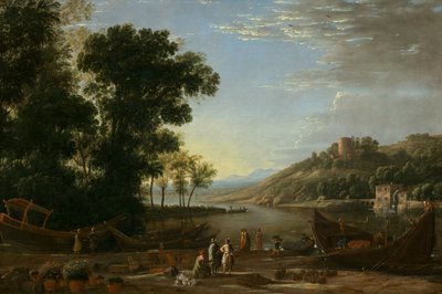 Paysage avec marchands - Claude Lorrain