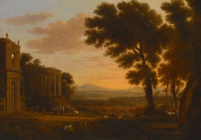 Paysage avec le père de Psyché sacrifiant au temple milésien d