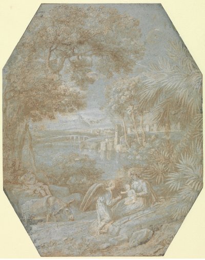 Paysage avec le Repos pendant la fuite en Égypte, 1645 - Claude Lorrain