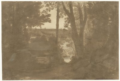 Paysage avec vue à travers les arbres - Claude Lorrain