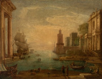 Port avec Ulysse restituant Chryséis à son père Chrysès - Claude Lorrain