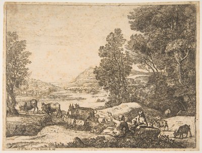 Berger et bergère conversant dans un paysage - Claude Lorrain