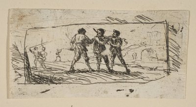 Étude avec Brigands Partie Inférieure, vers 1633 - Claude Lorrain