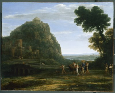 Vue de Delphes avec une procession, 1673 - Claude Lorrain