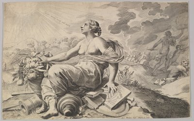 Allégorie de la France avec les armes de Richelieu Allégorie sur la Paix - Claude Mellan