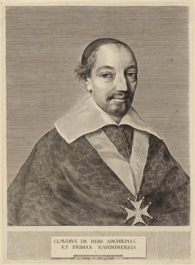 Portrait de Claude de Rebé, archevêque de Narbonne - Claude Mellan