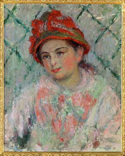 Blanche Hoschede, fille cadette de ... (huile sur toile) - Claude Monet